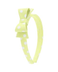 Monnalisa Yellow & White Spotty Bow Hairband