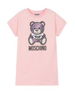 Moschino Pink Leopard Print Dress SS24