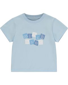 Mitch & Son A Time To Fly 'Jack' Pale Blue Short Sleeve T-Shirt With Blue & White Logo