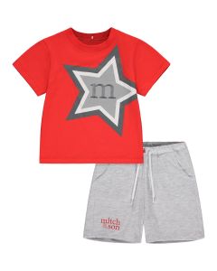 Mitch & Son A Summer  Star 'Louis' Red & Grey Short Set