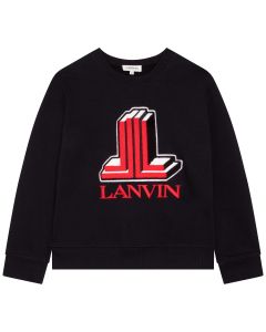 Lanvin Black Sweatshirt With Double L Logo
