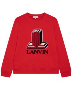 Lanvin Red Sweatshirt  With Double L Logo