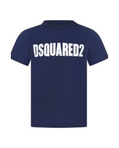 DSQUARED2 Blue Large Printed Logo T-shirt