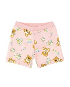 Moschino Baby Pale Pink Cotton Teddy Bear Shorts