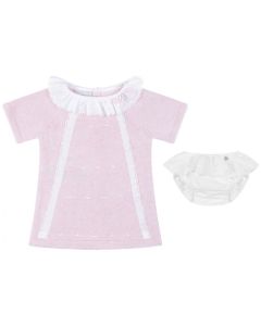Paz Rodriguez Baby Girl's Pink and White Outfit set