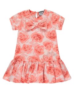 A'Dee Garden Party 'Yael' Allover Rose Print Dress With Bow Detail