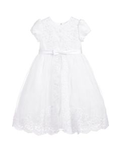 Sarah Louise White Pearl And Sequinned Dress
