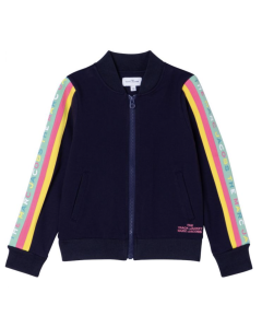 Little Marc Jacobs Girls Navy Bright Striped Jacket