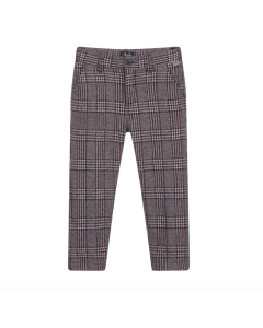 Il Gufo Burgundy And Grey Trousers