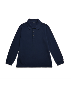 Il Gufo Navy Long Sleeve Polo Shirt