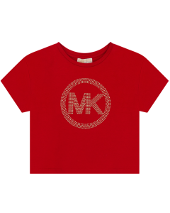 Michael Kors Girls Bright Red Short Sleeve T-shirt