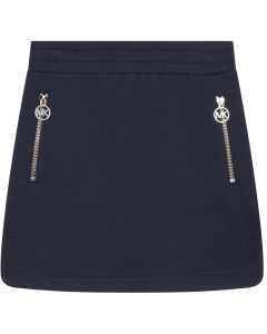 Michael Kors Girls Navy Blue Skirt With Logo-Waistband