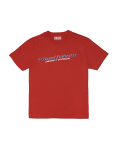 Diesel Diesel Boys Red T-Shirt With Large Printed Logo