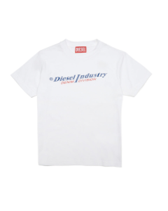 Diesel Diesel Boys White T-Shirt With Large Printed Logo