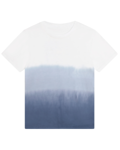 DKNY Boys Blue And White Gradient Effect Short Sleeve T-shirt