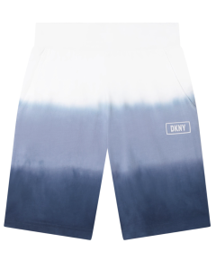 DKNY Boys Blue And White Gradient Effect Bermuda Shorts