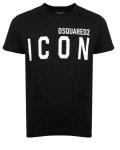 DSQUARED2 ICON Black Short Sleeve Cool Fit T-Shirt