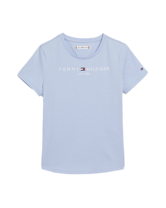 Tommy Hilfiger Girls Pearly Blue &#039;Essential&#039; Logo T-shirt