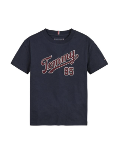 Tommy Hilfiger Boys Navy Blue &#039;College&#039; T-shirt
