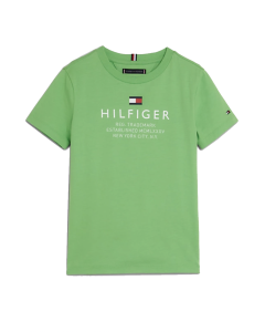 Tommy Hilfiger Boys Lime Green Short Sleeve &#039;Trademark&#039; Logo T-shirt