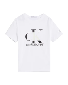 Calvin Klein Boys White Colour Reveal Monogram T-shirt