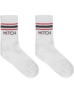 Mitch Girona' Bright White With Sport Stripe Socks