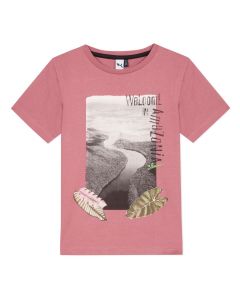3Pommes Boys Pink  Cotton Beach T-Shirt