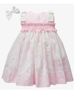 Pretty Originals Girls Pink Floral Cotton Dress Set SS24