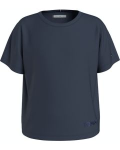 Tommy Hilfiger Girls Navy Blue Metallic Foil T-shirt