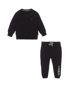 Tommy Hilfiger Baby Navy Blue &#039;Essential&#039; Sweatshirt And Jogger Set