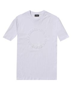 Diesel White Embossed Logo T-shirt