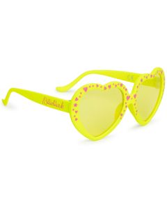 Billieblush Girls Neon Yellow Heart Sunglasses