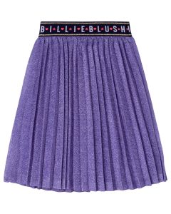 Billieblush Purple Glitter Pleated Skirt