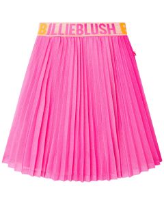 Billieblush Neon Pink Glitter Pleated Skirt
