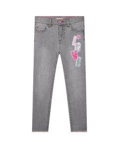 Billieblush Girls Grey 'Love' Jeans