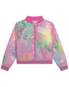 Billieblush Girls Pink Sequinned Butterfly Jacket