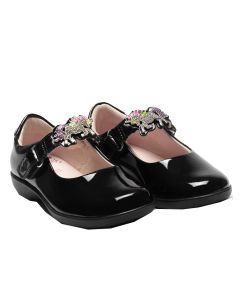 Lelli Kelly Blossom Black Patent Interchangeable School Shoes (F Fitting)