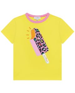 THE MARC JACOBS Girls Yellow Cotton Ice Lolly T-Shirt