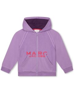 MARC JACOBS Girls Lilac Zip-Up Hooded Top
