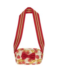 A'Dee Queen 'Cynthia' Allover Crown Print Bag With Shoulder Strap
