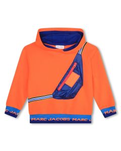 MARC JACOBS Boys Bright Orange Cotton Logo Sweatshirt