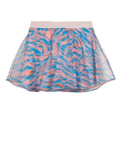 Kenzo Kids Girls Blue and Orange Leopard Print Skirt