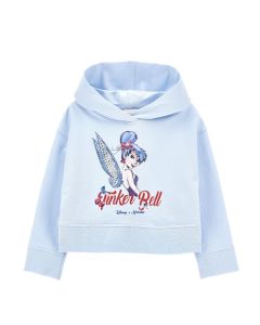 Monnalisa Girls Blue diamanté Tinkerbell Hooded Sweatshirt