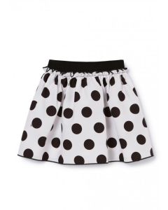 Il Gufo Black and White Large Polka Dot Skirt