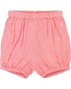 Carrément Beau Baby Girls Deep Pink Cotton Shorts