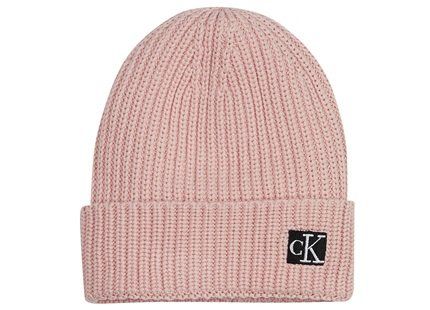 Calvin Klein Jeans Pink Organic Cotton Beanie Hat