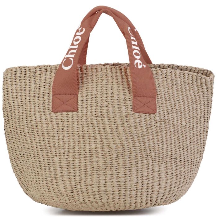 Chloé Beige Woven Straw Handbag