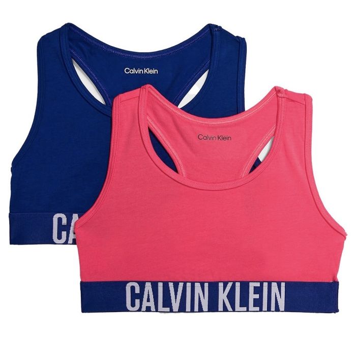 Calvin Klein Girls Red & White Bra Tops (2 Pack)