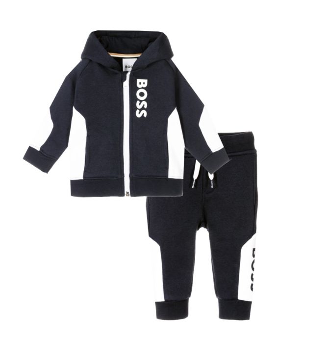 BOSS - Kids' tracksuit with printed monograms