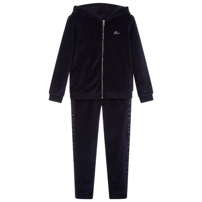 Guess Navy Blue Velour Tracksuit